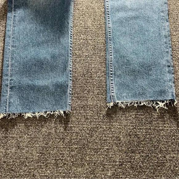 Mother The Tomcat Ankle Fray Blue Jeans Arigato Mr. Roboto Size 27 Fray Ends - Picture 9 of 12